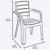 Silla Rimax Barú Con Brazos Mocca