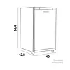 Minibar Challenger 35 Litros Brutos - Negro - Cr 079